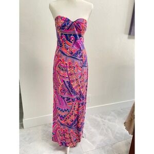 Alice & Trixie Art to Wear maxi dress with side slit in a size M